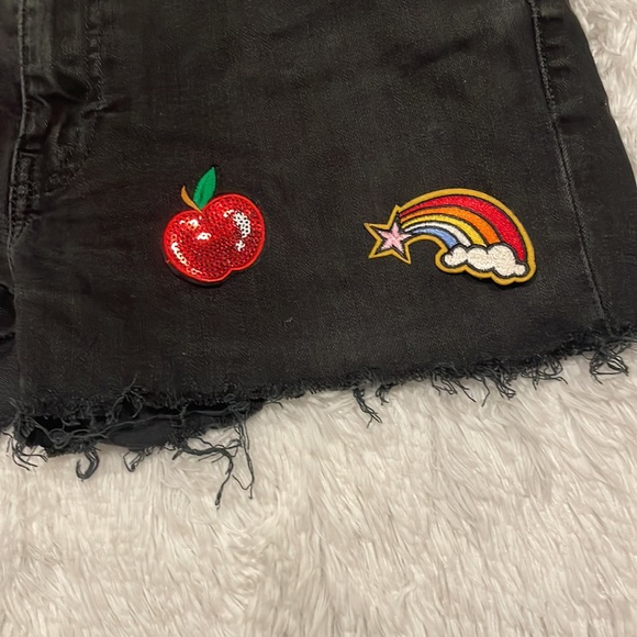 Levi’s 502 Jaime Balmes #8 Black Denim Cut Off Jean Shorts with Patches W32 - Picture 4 of 10